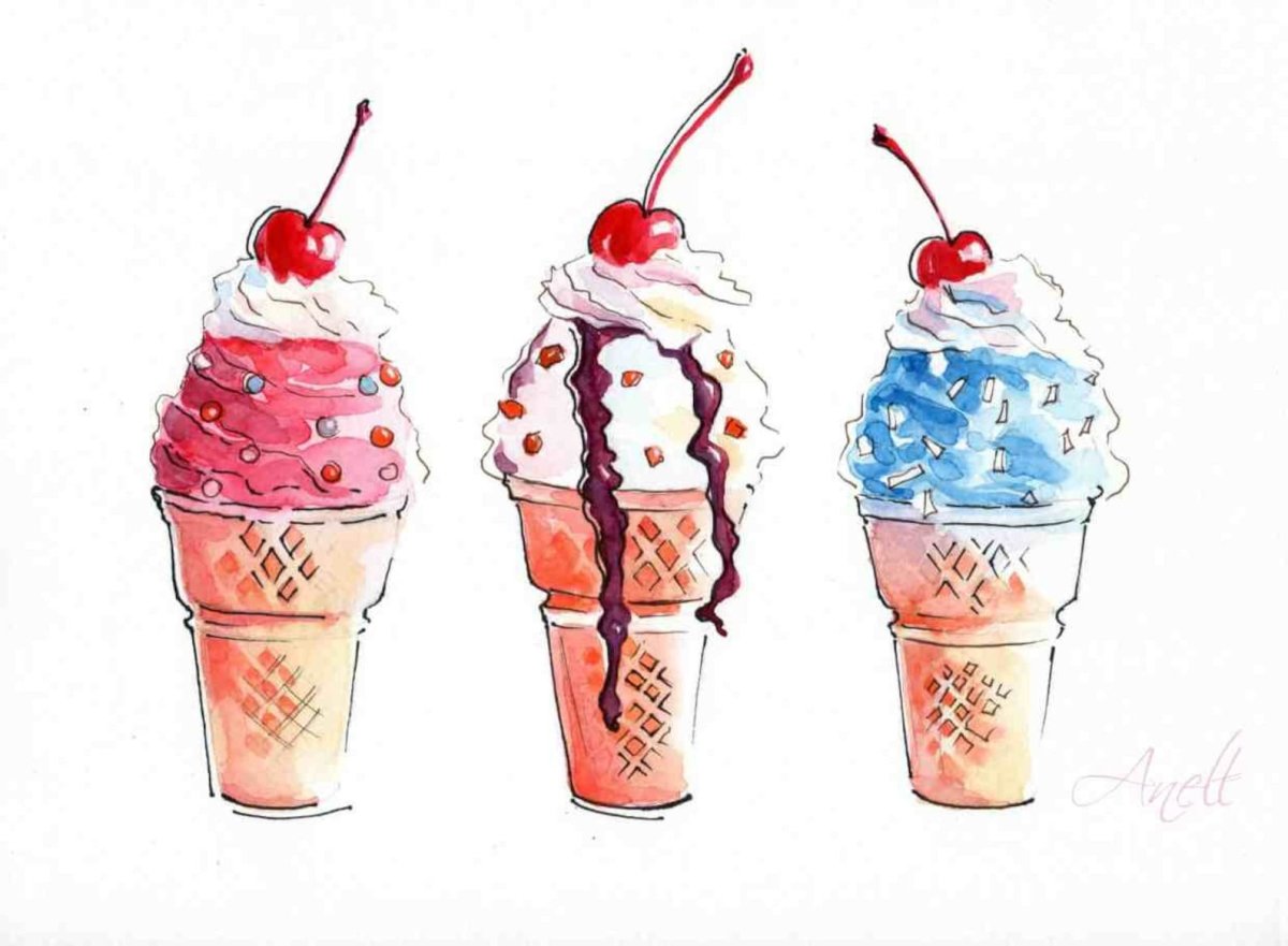 Скетчинг мороженое