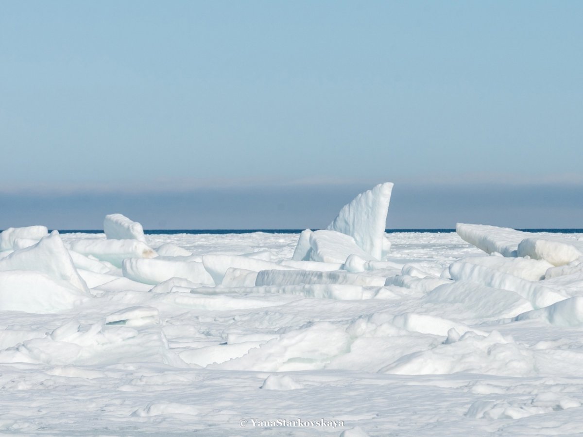 Белое море Северодвинск Ягры зима