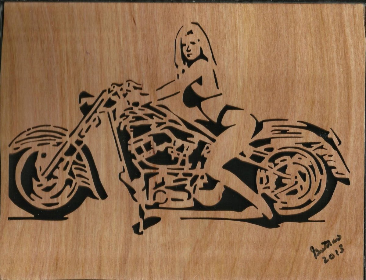 Мотоцикл Выжигание