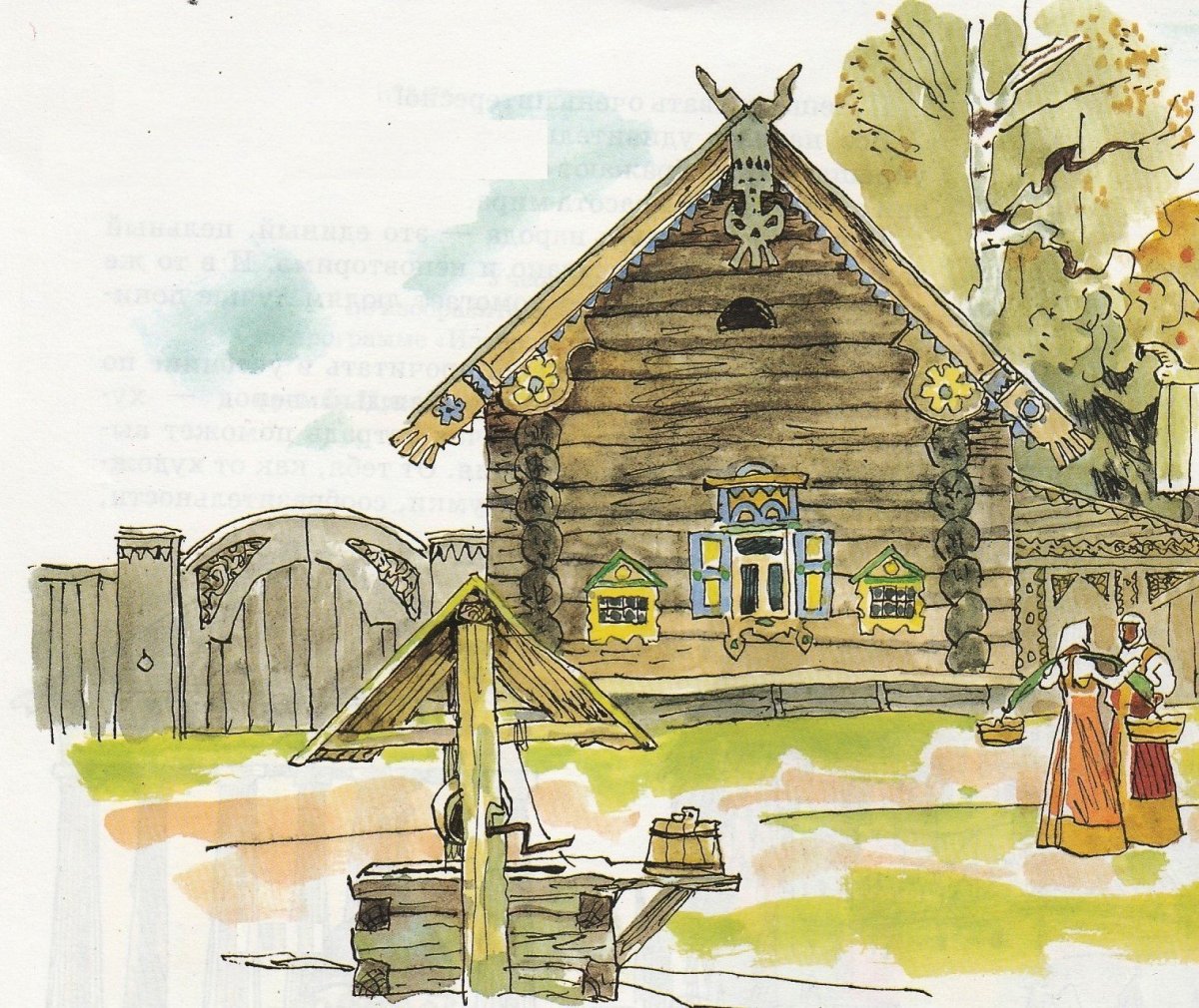 Срубный дом в древней Руси