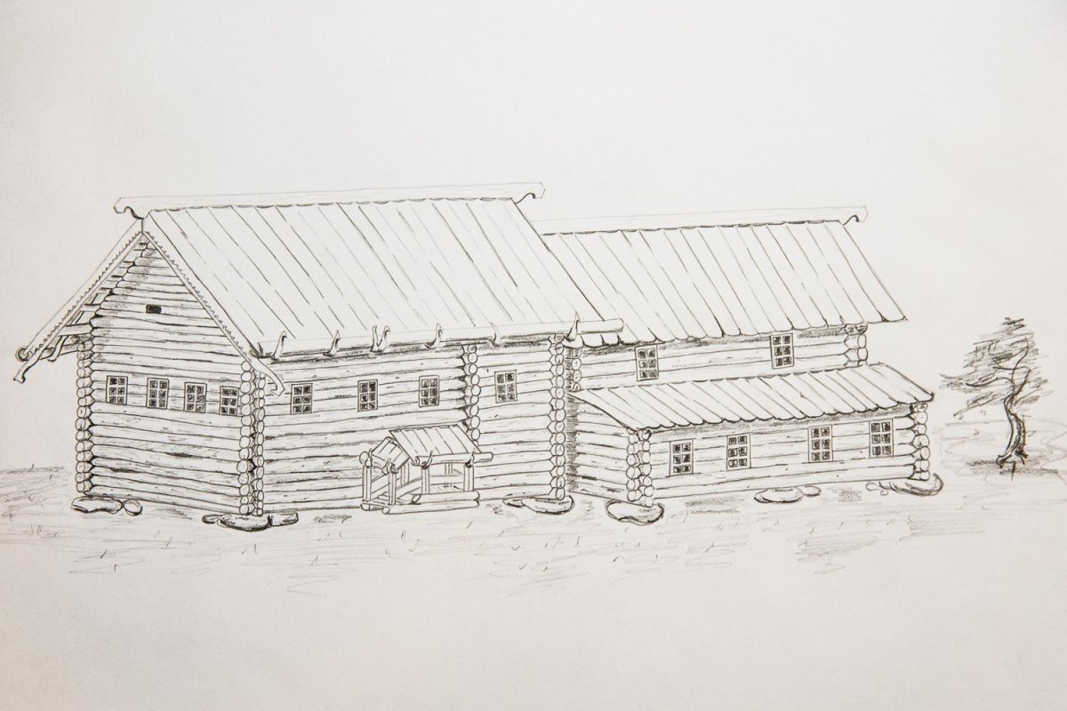 Набросок избы
