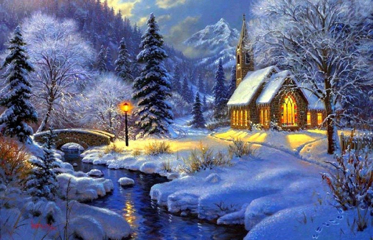 Mark Keathley зима картины