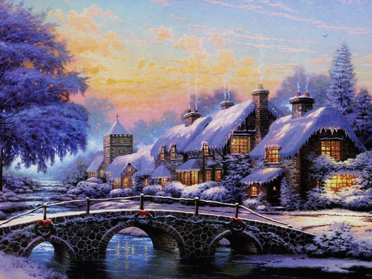 Thomas Kinkade Рождественские домики