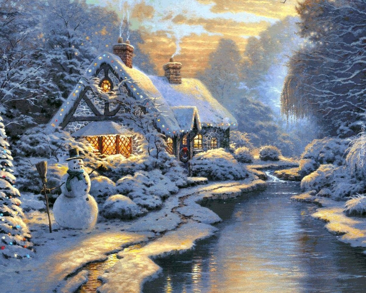 Thomas Kinkade Рождественские домики