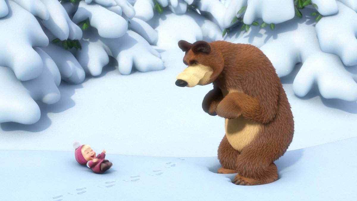 Маша и медведь следы невиданных зверей