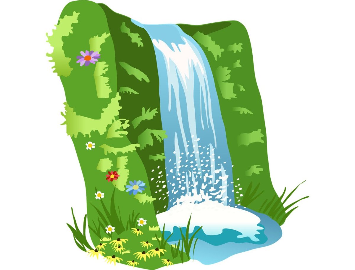 Водопад мультяшный