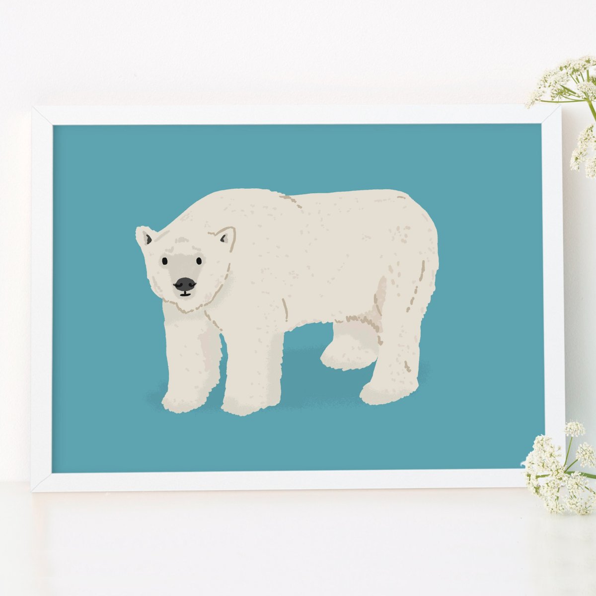 Медвежонок на льдине силует