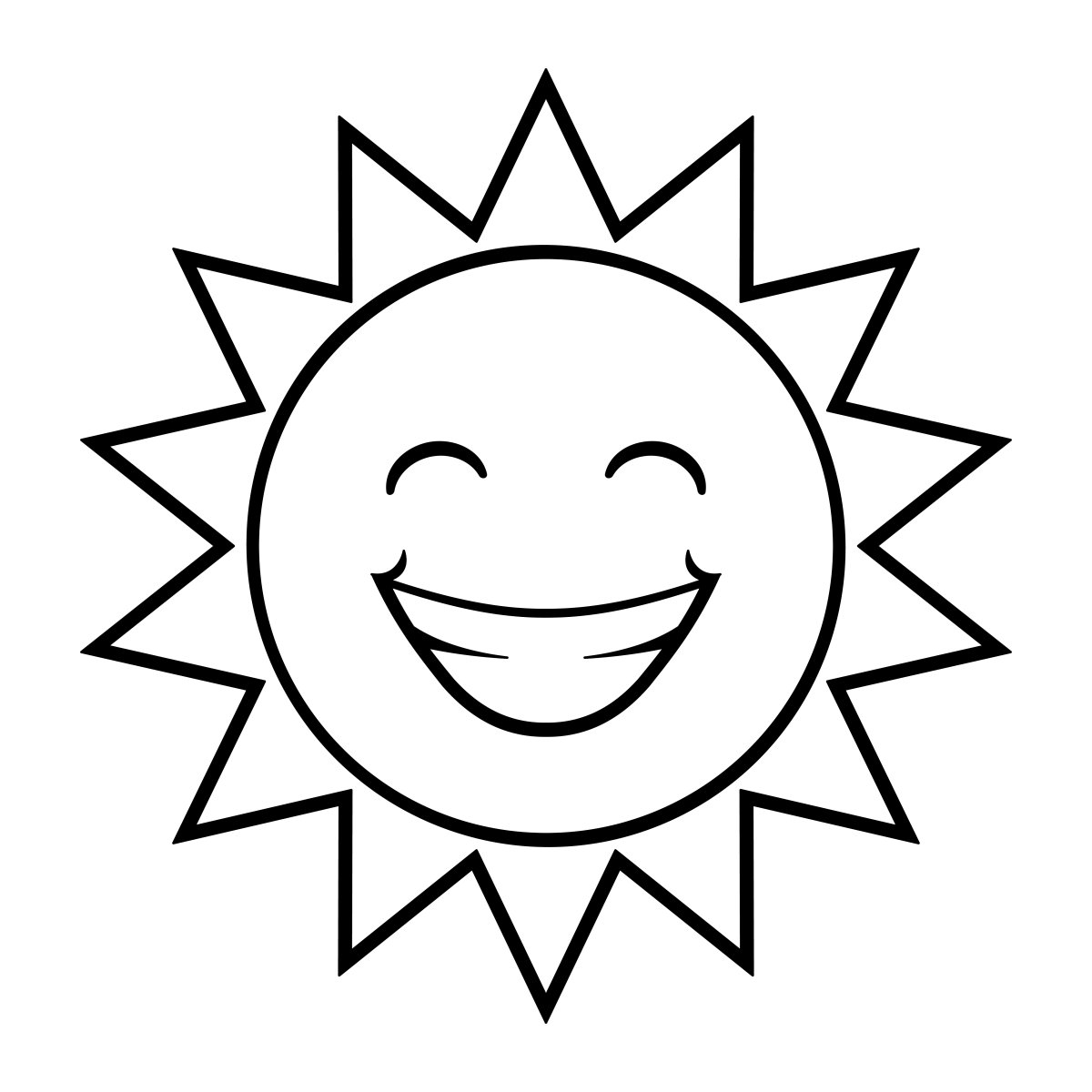 Раскраска. Солнышко