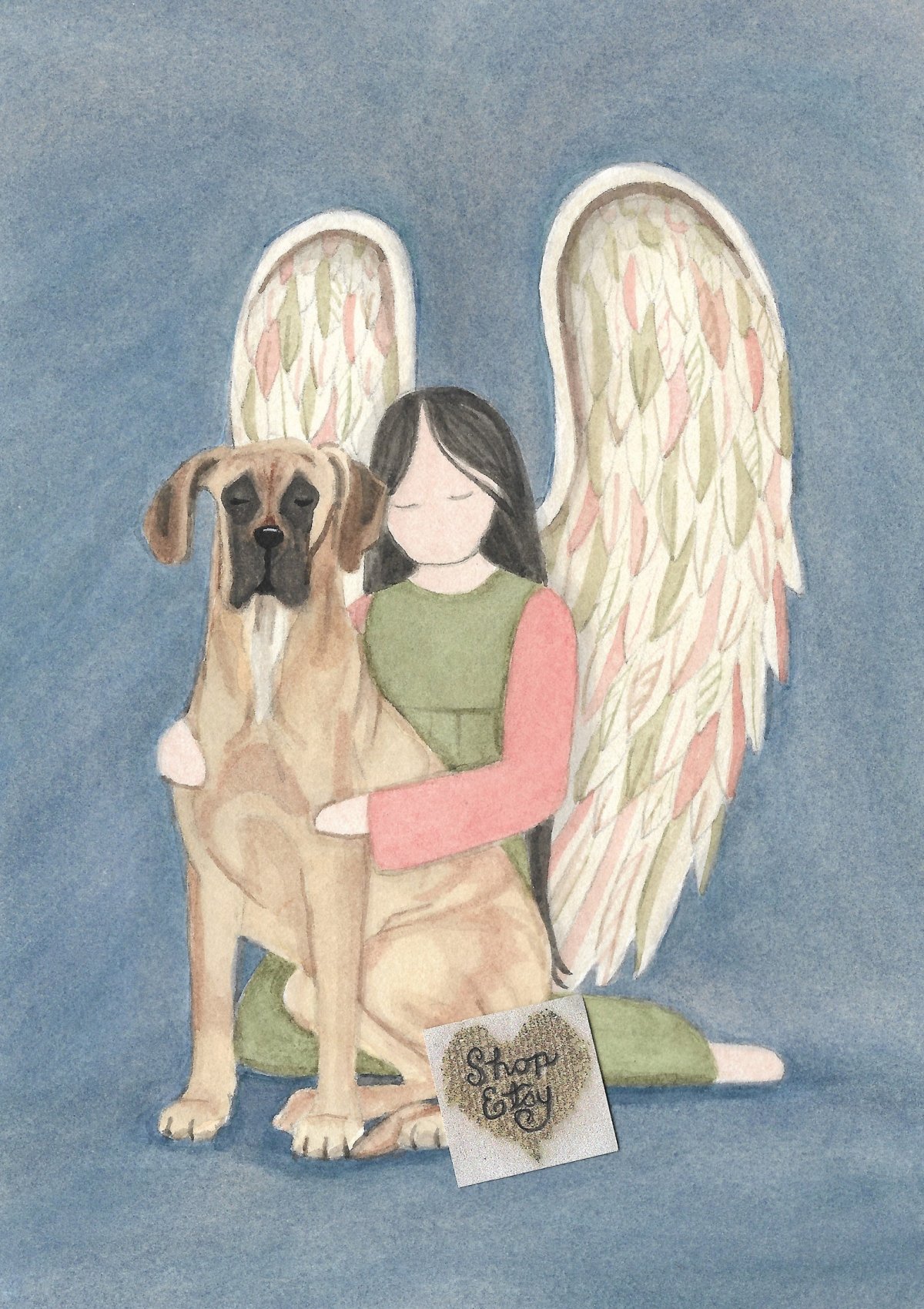 Собака ангел арт