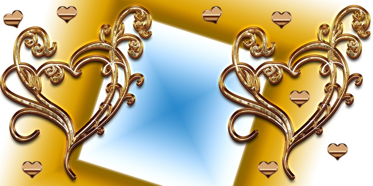 Сердце на золотом фоне