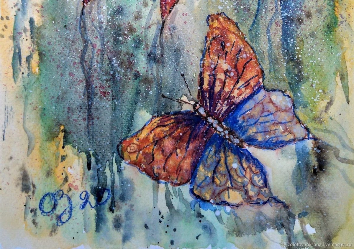Акварель "бабочка"