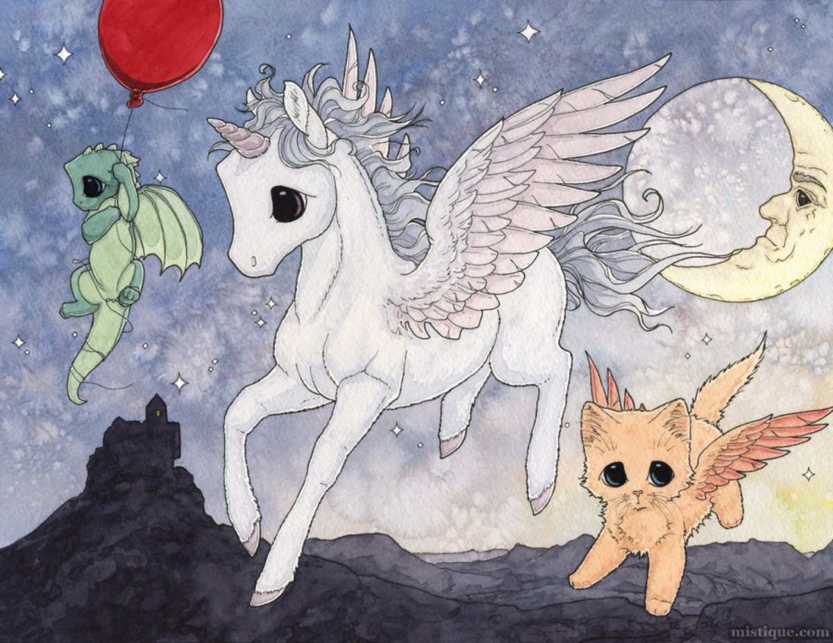 Фантастическое животное Единорог