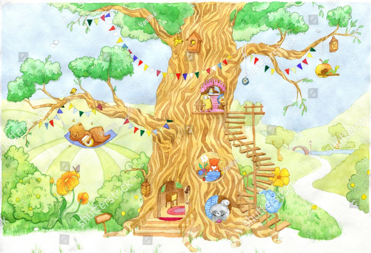 Сказочное дерево рисунок