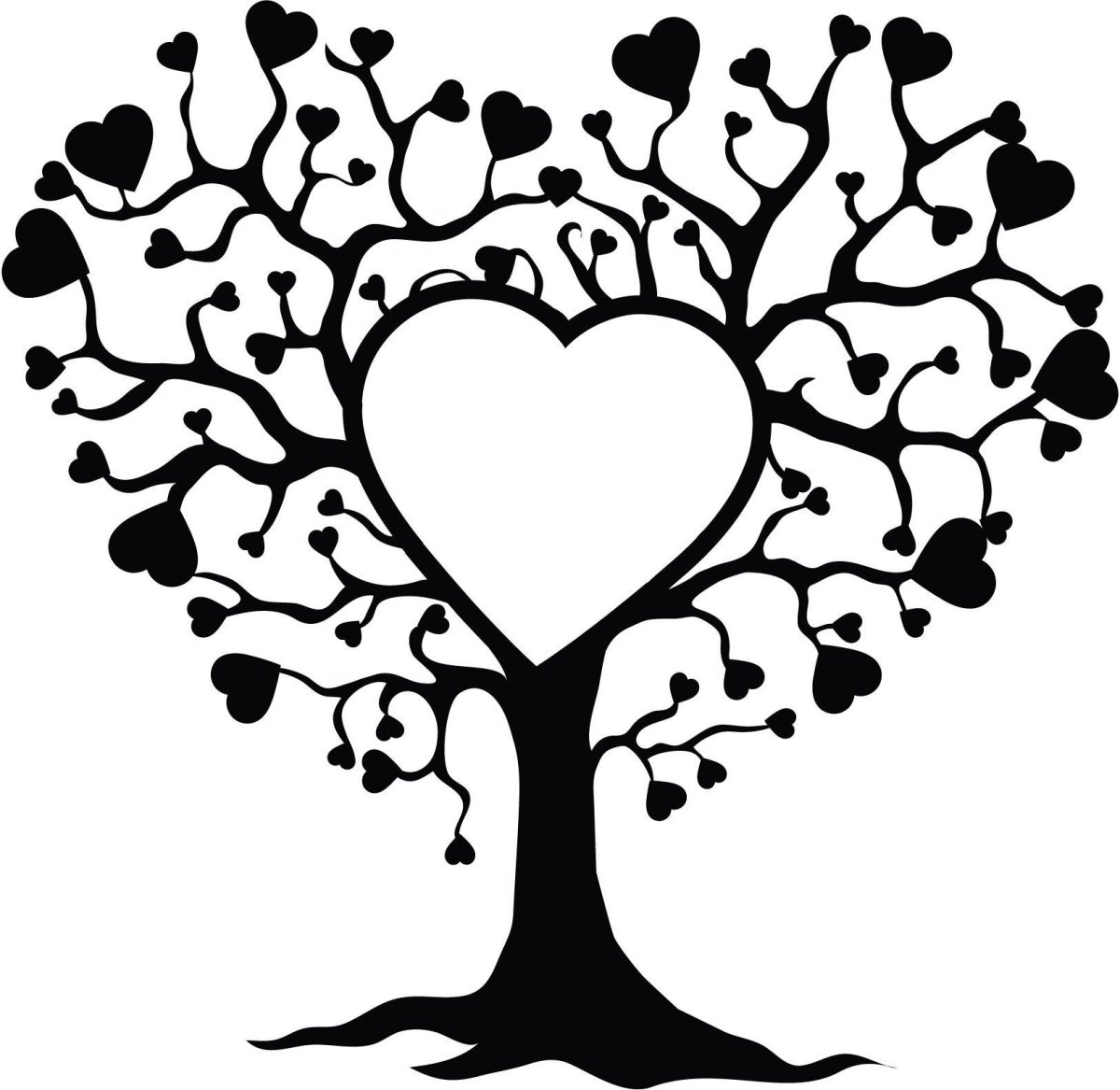 Дерево с сердечками