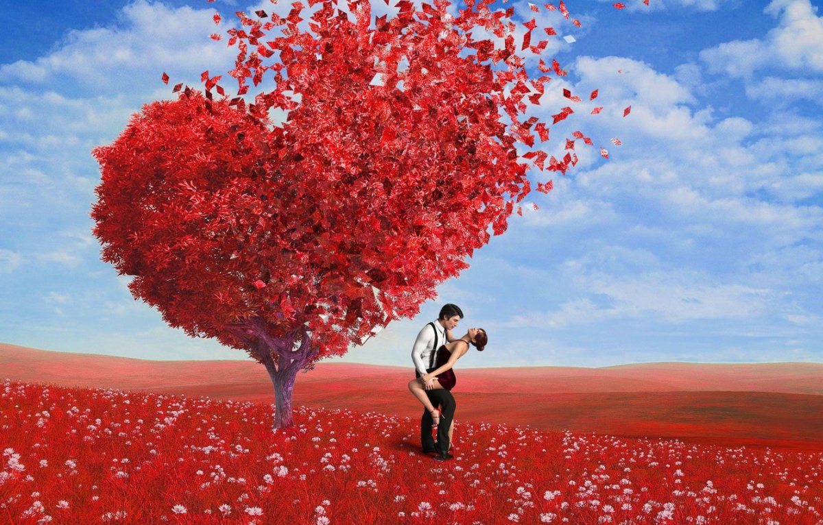 Дерево в виде сердца