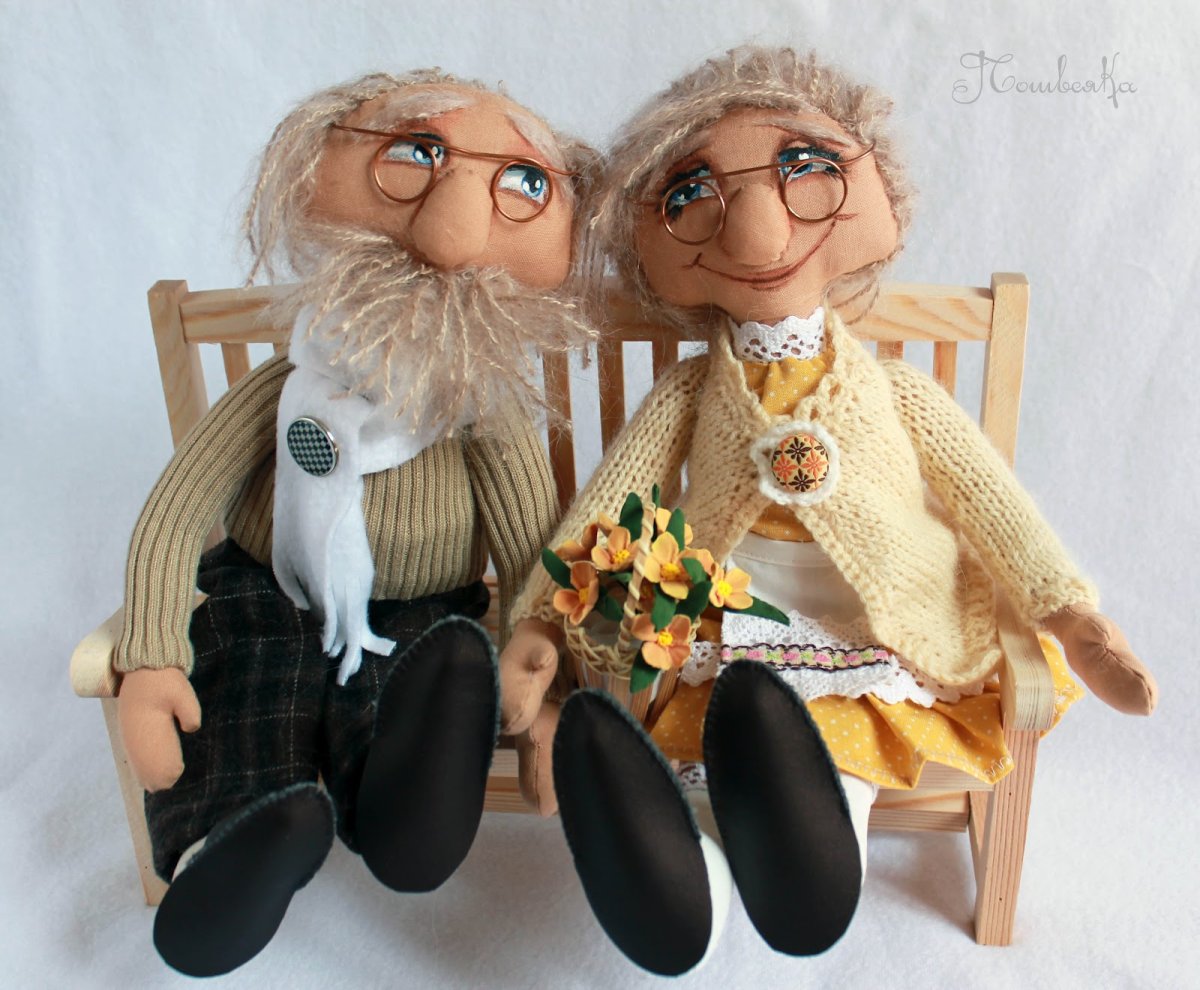 Поделки от детей "бабушка с дедушкой рядышком"