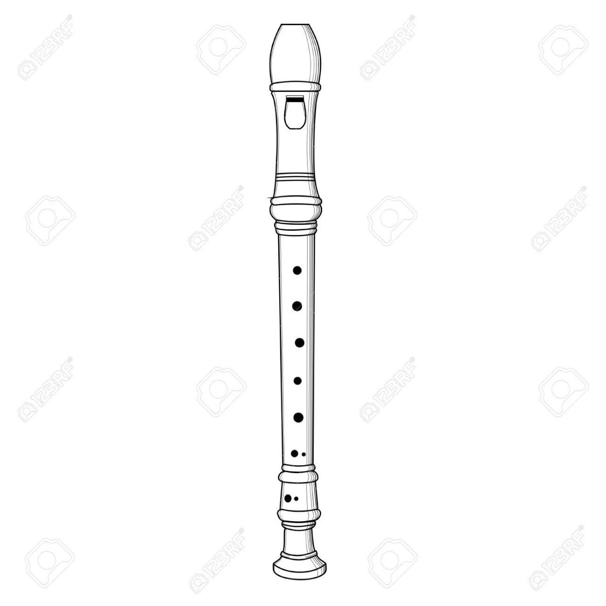 Флейта рисунок легко