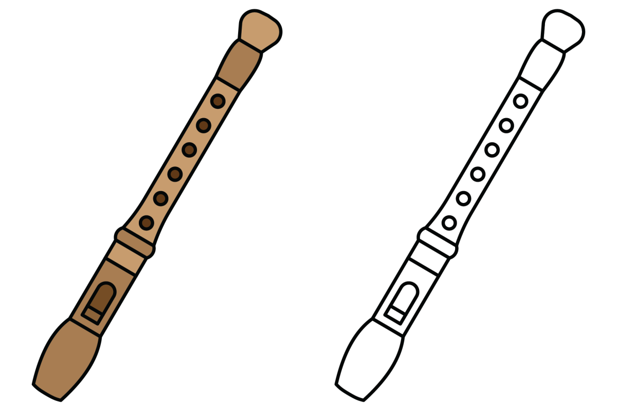 Флейта раскраска для детей