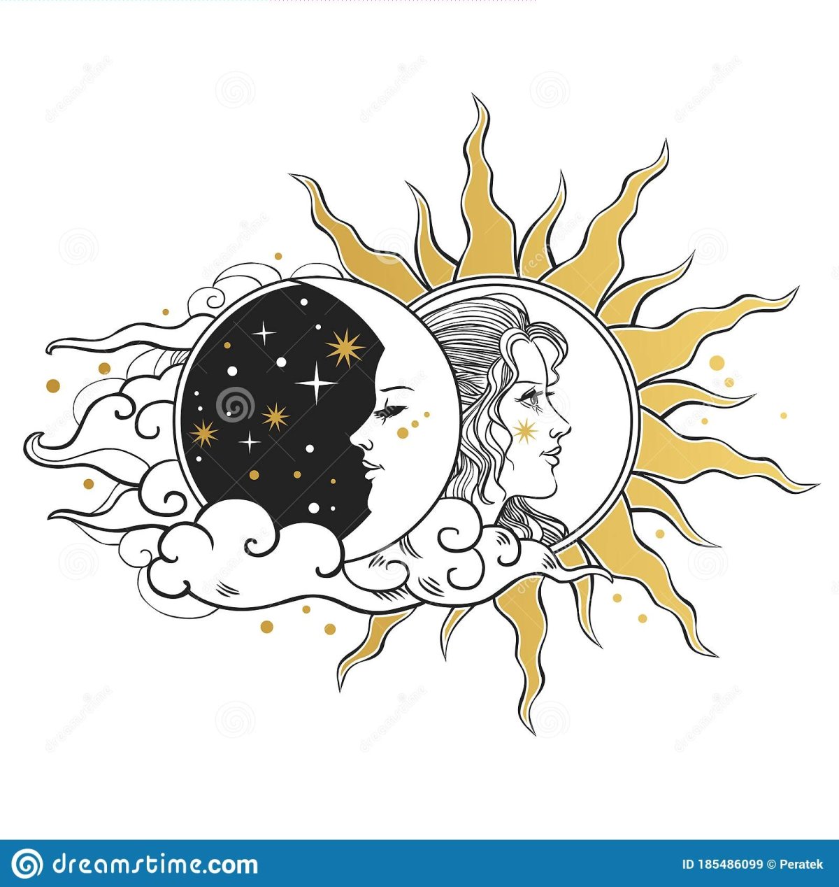 Наклейки солнце и Луна