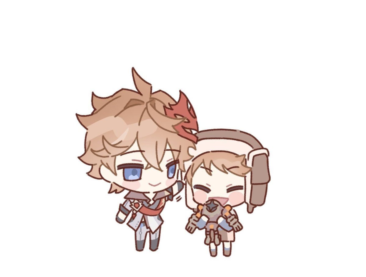 Дилюк Геншин Чиби Стикеры