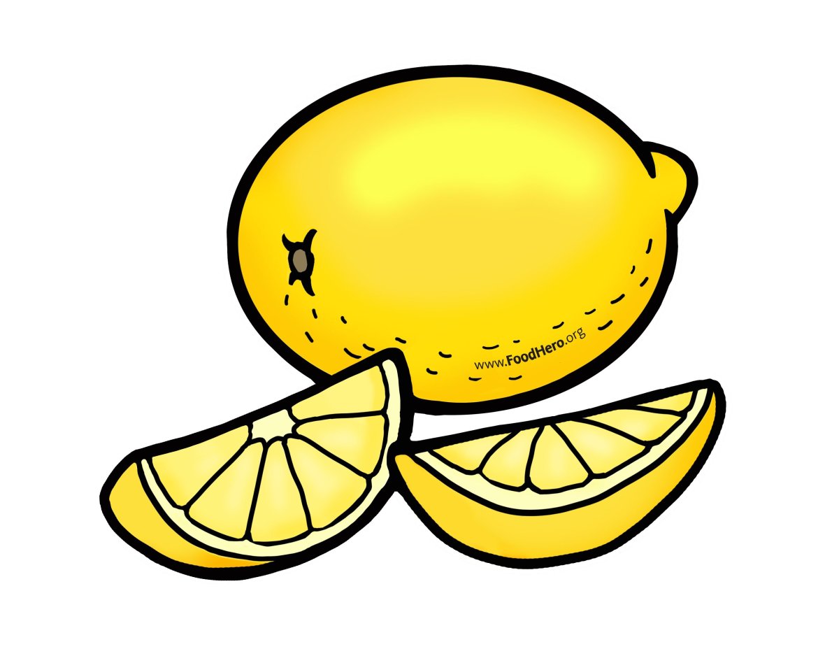 Лимон рисунок для детей простой