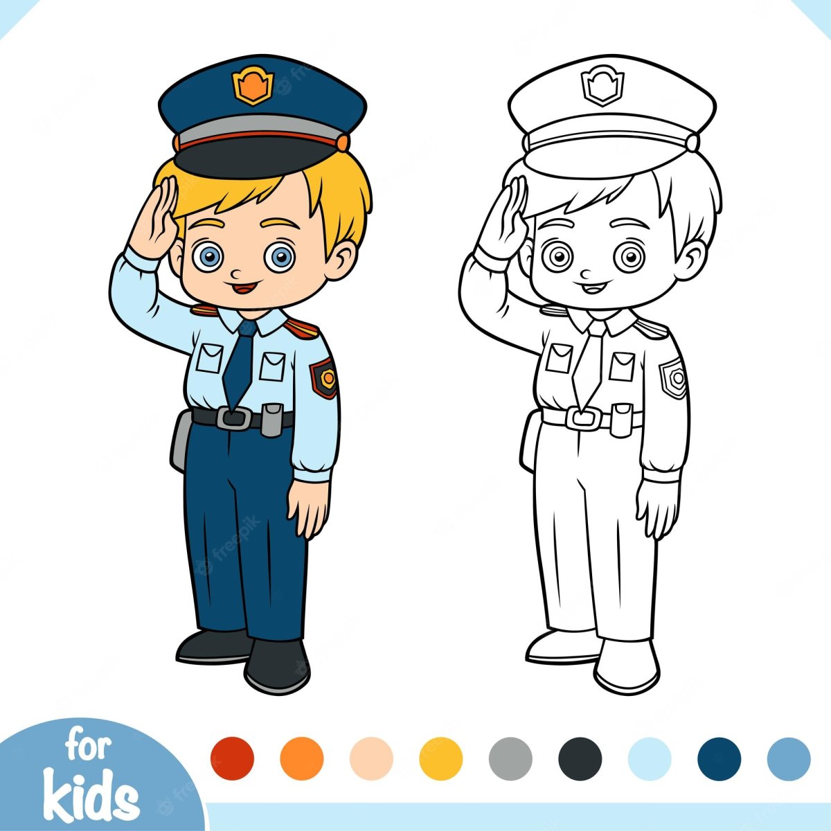 Эмблема полицейского для детей