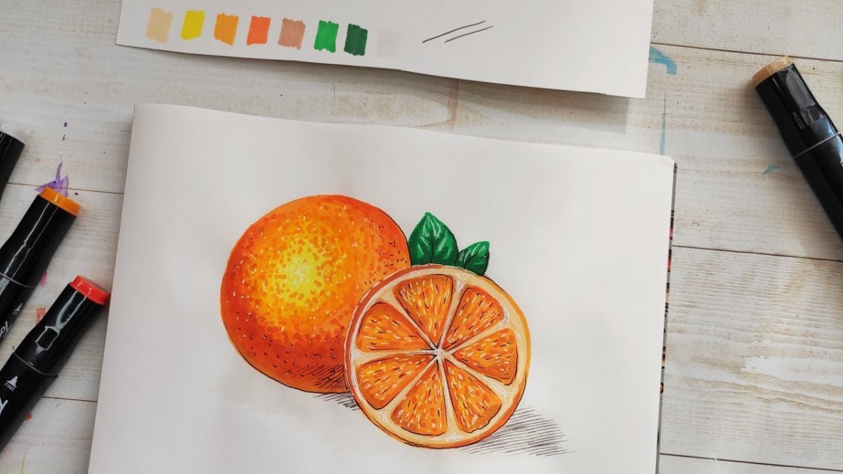 Апельсин вектор