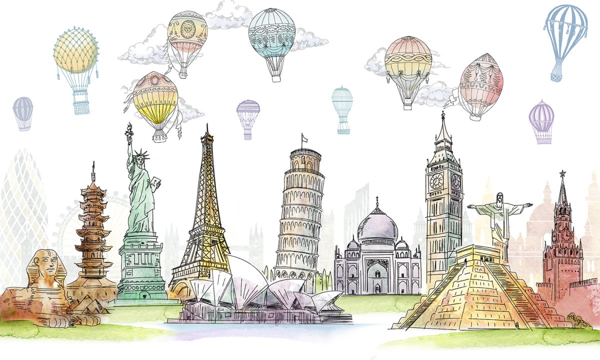 Достопримечательности рисунок