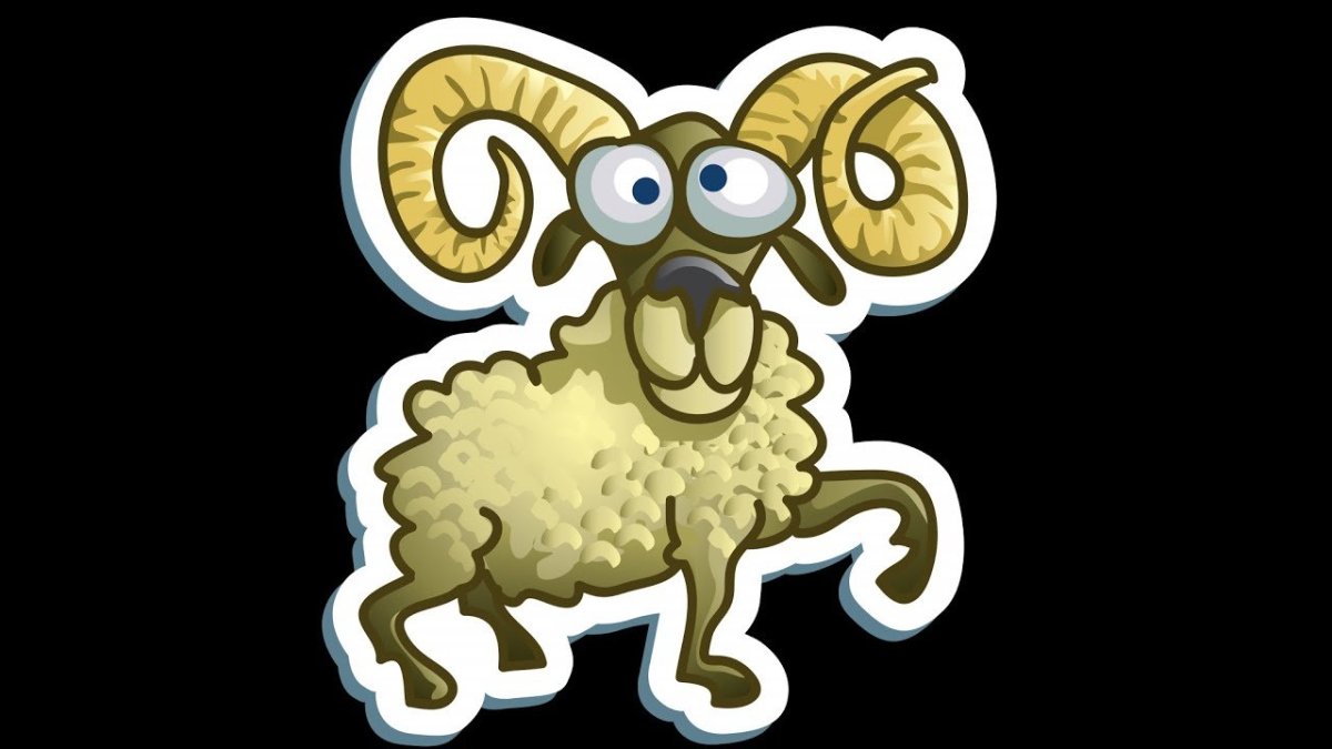 Ягненок на белом фоне мультяшная