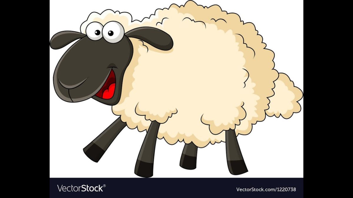 Барашек в мультяшном стиле