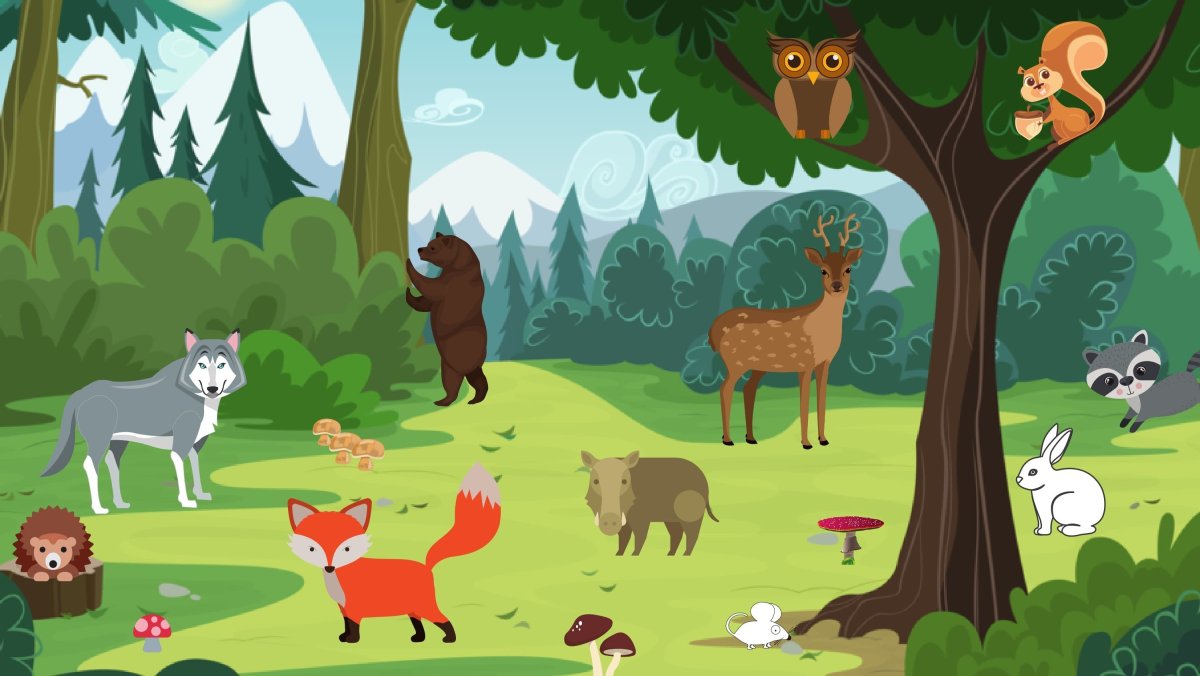 Лесные животные для детей