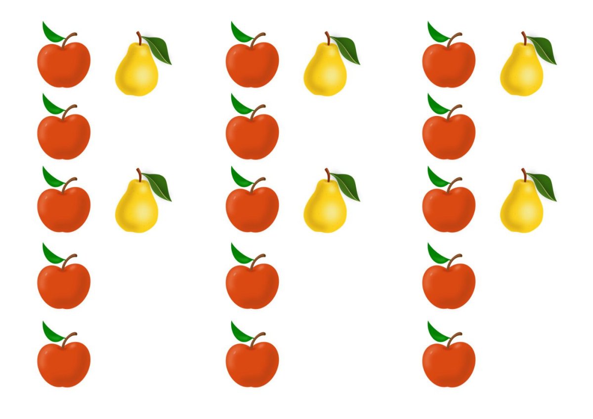 Плакат с овощами и фруктами для маленьких