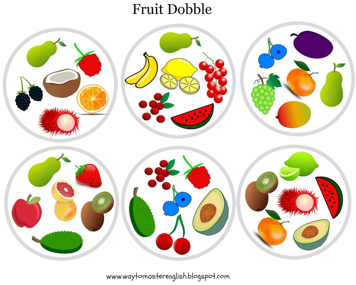 Карточки фруктов для детей