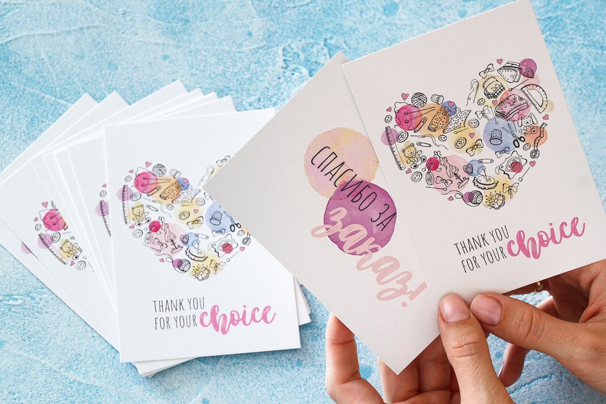 Наклейки круглые с надписью