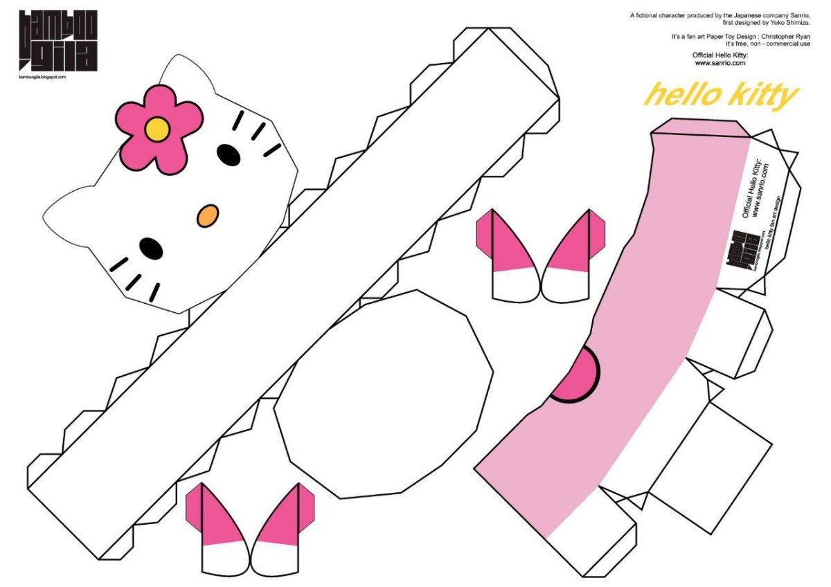 Бумажная Хелло Китти