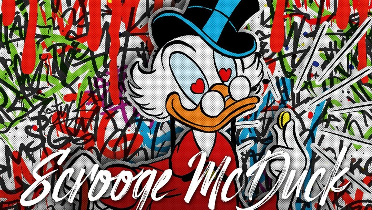 Скрудж макдак Дональд дак с деньгами