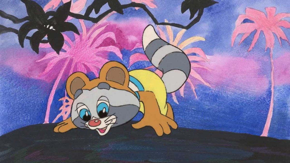 Cute Baby Raccoon vector illustration cartoon character