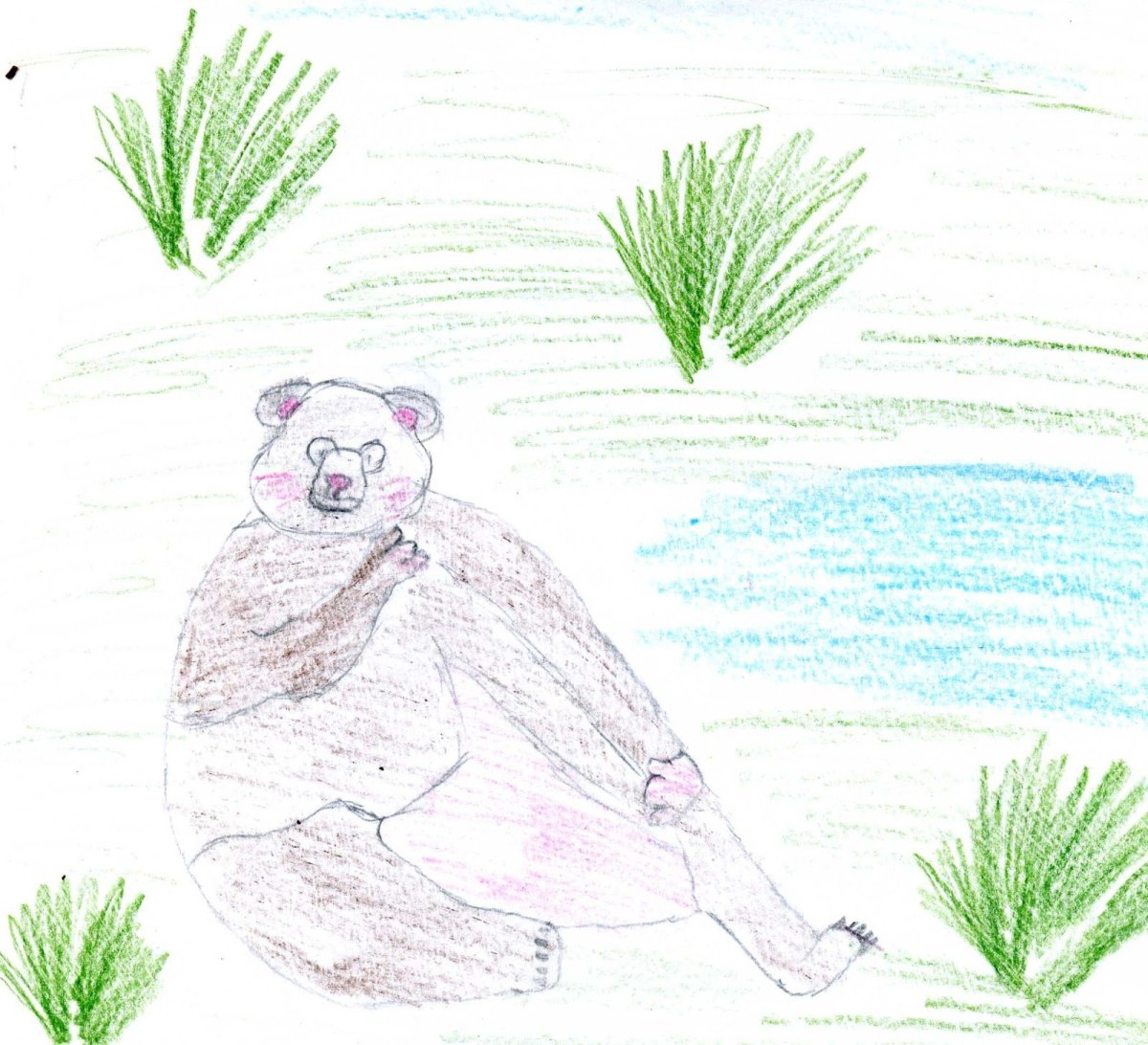 Медведь из корешки и вершки