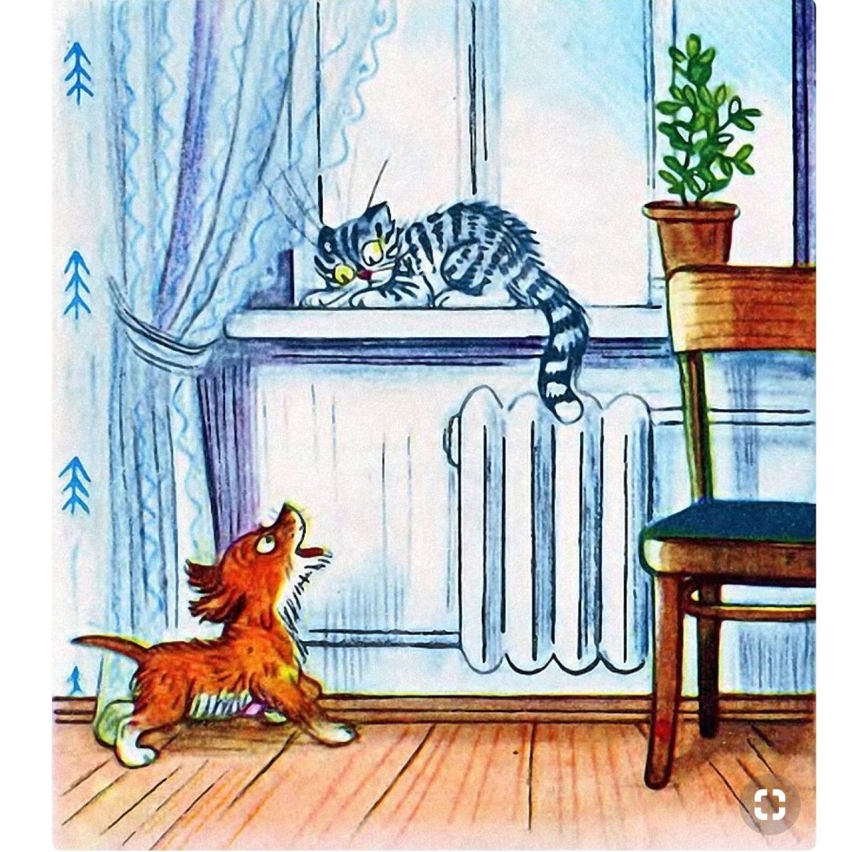 Иллюстрации к сказке под грибом Сутеев