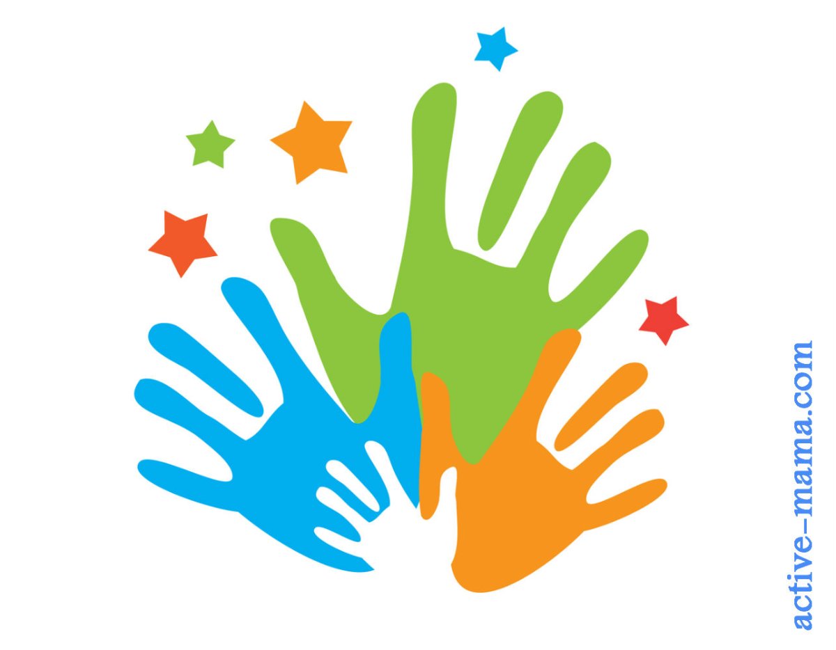 Логотип с ладошками по кругу