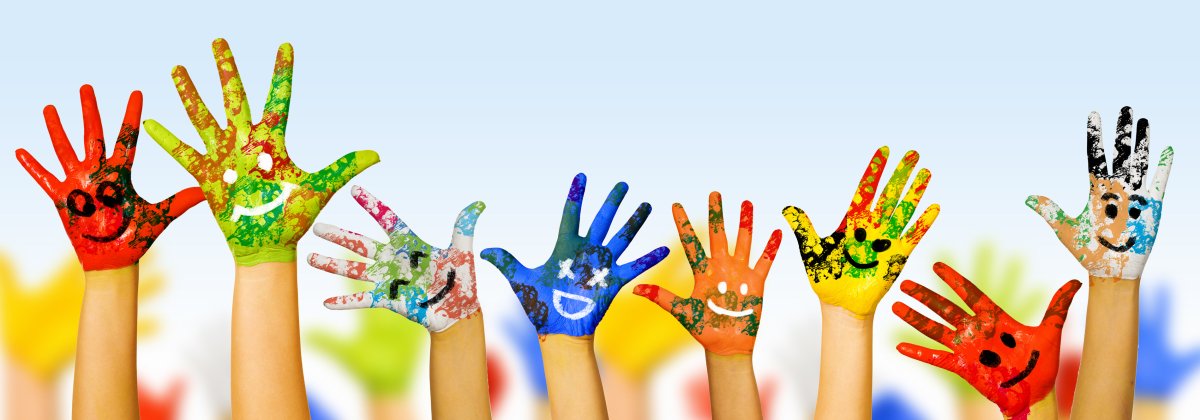 Цветные детские ладошки