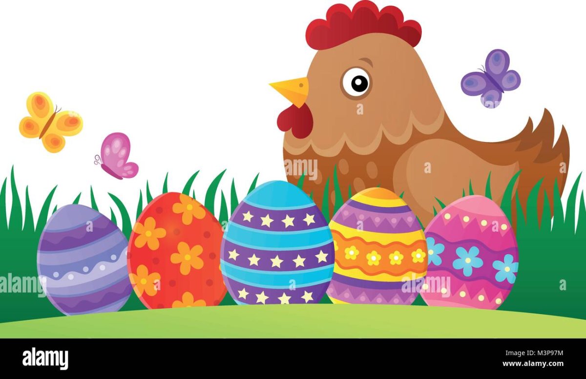Пасхальная курица иллюстрация