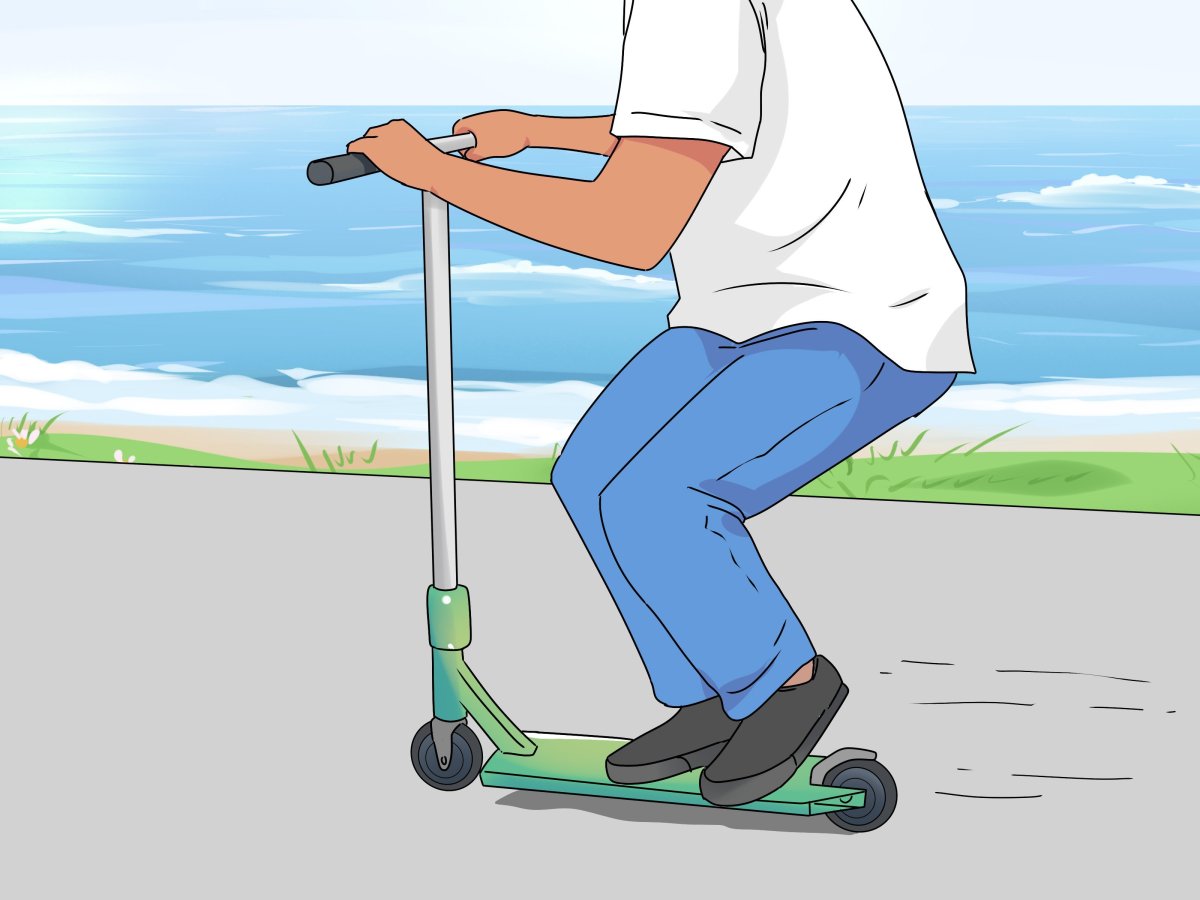 Тейлвип на самокате