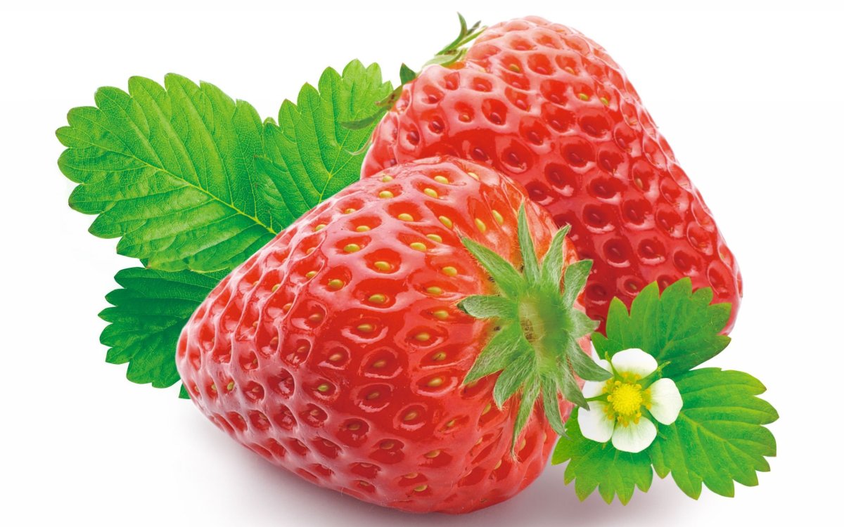 Клубника на прозрачном фоне