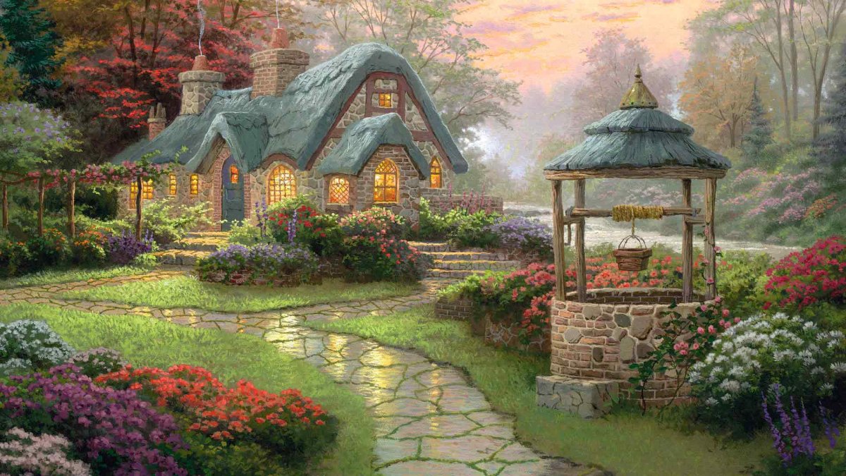 Сад с цветами