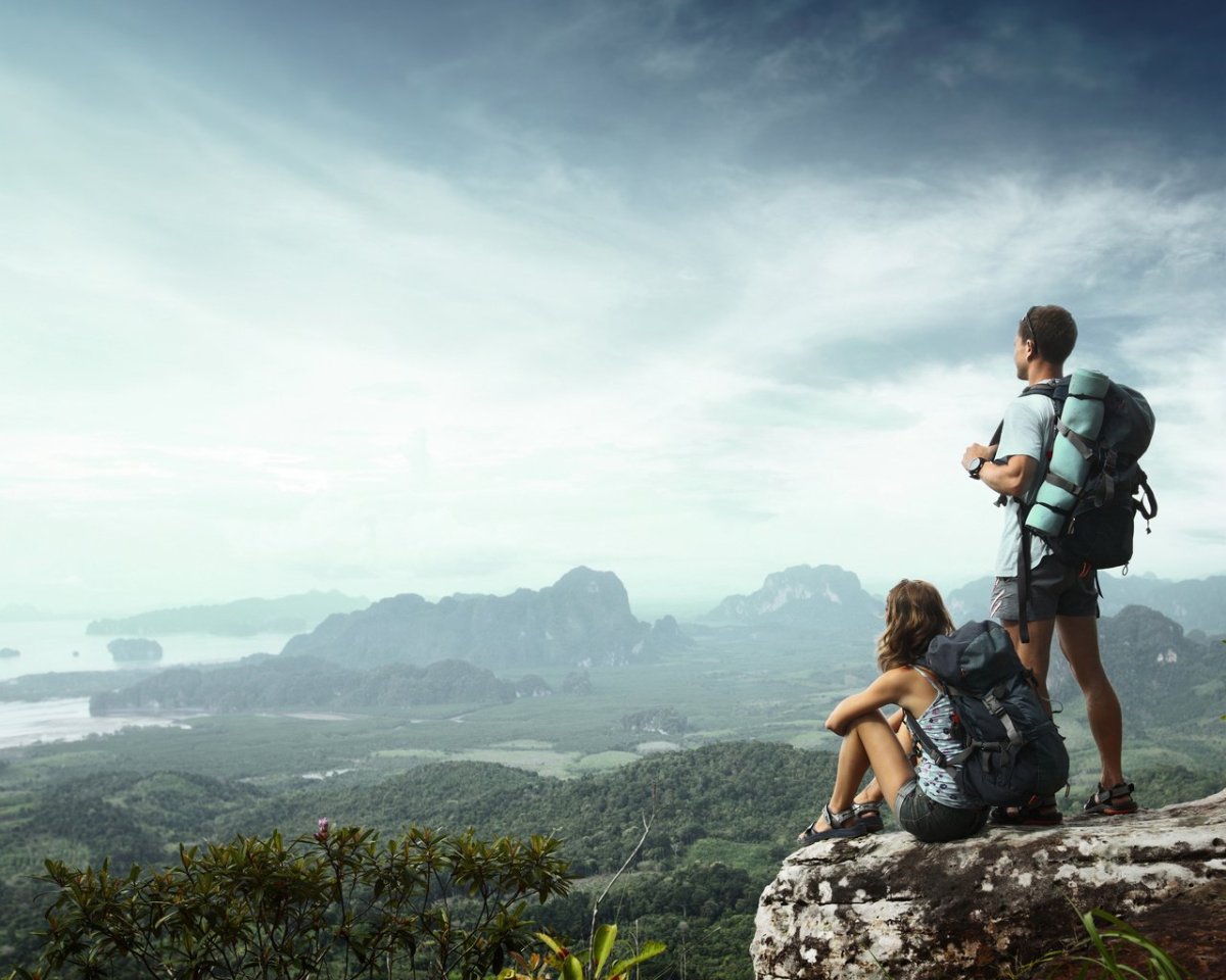 Путешественник в горах