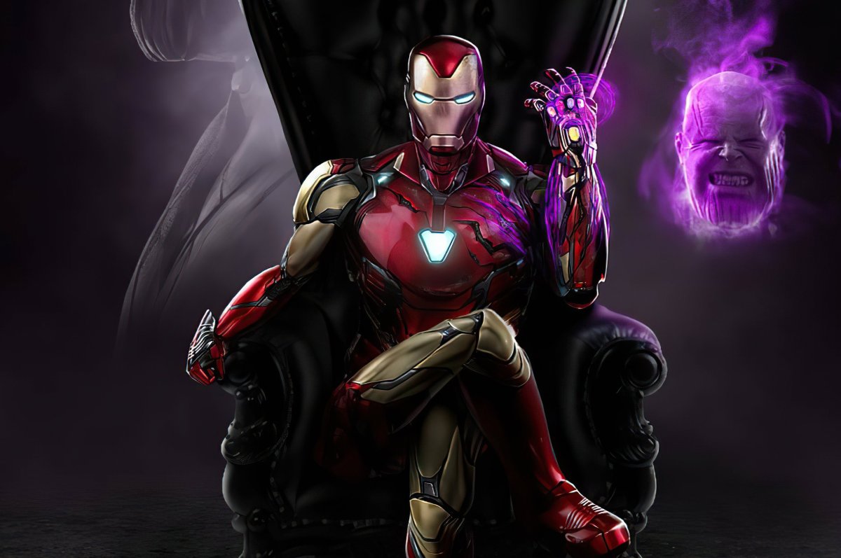Танос и Железный человек Endgame