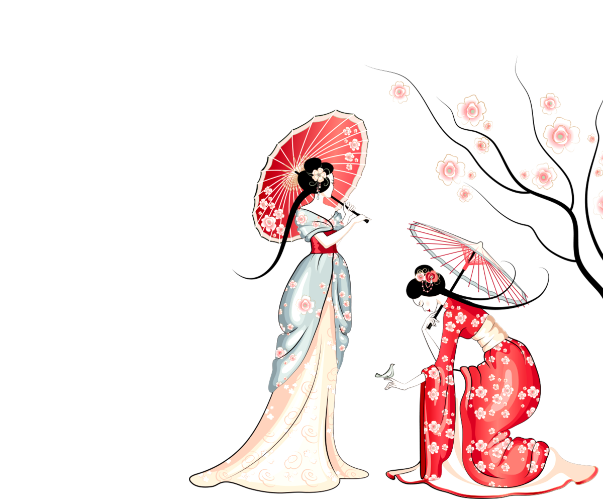 Гейша Япония вектор