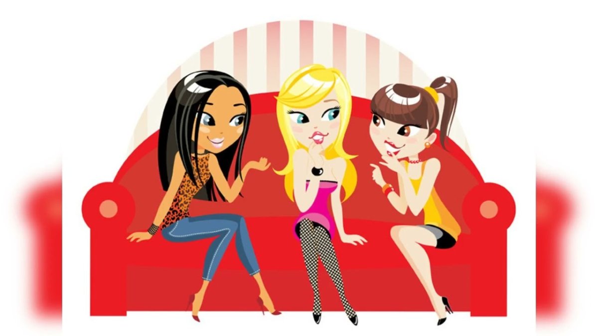 Силуэт женщины цветной