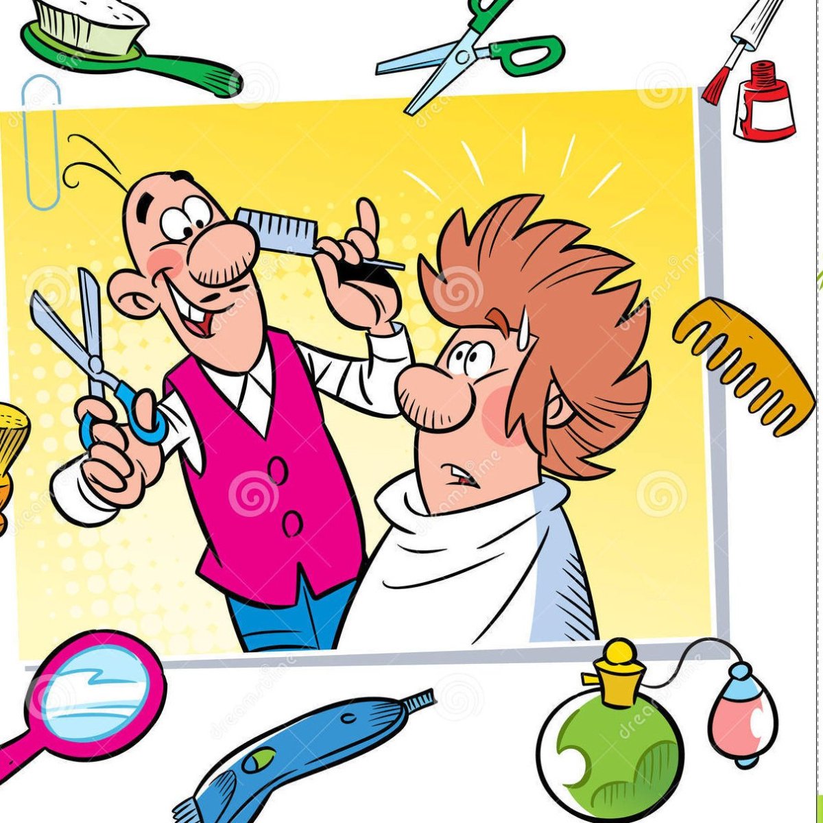 Парикмахер карикатура